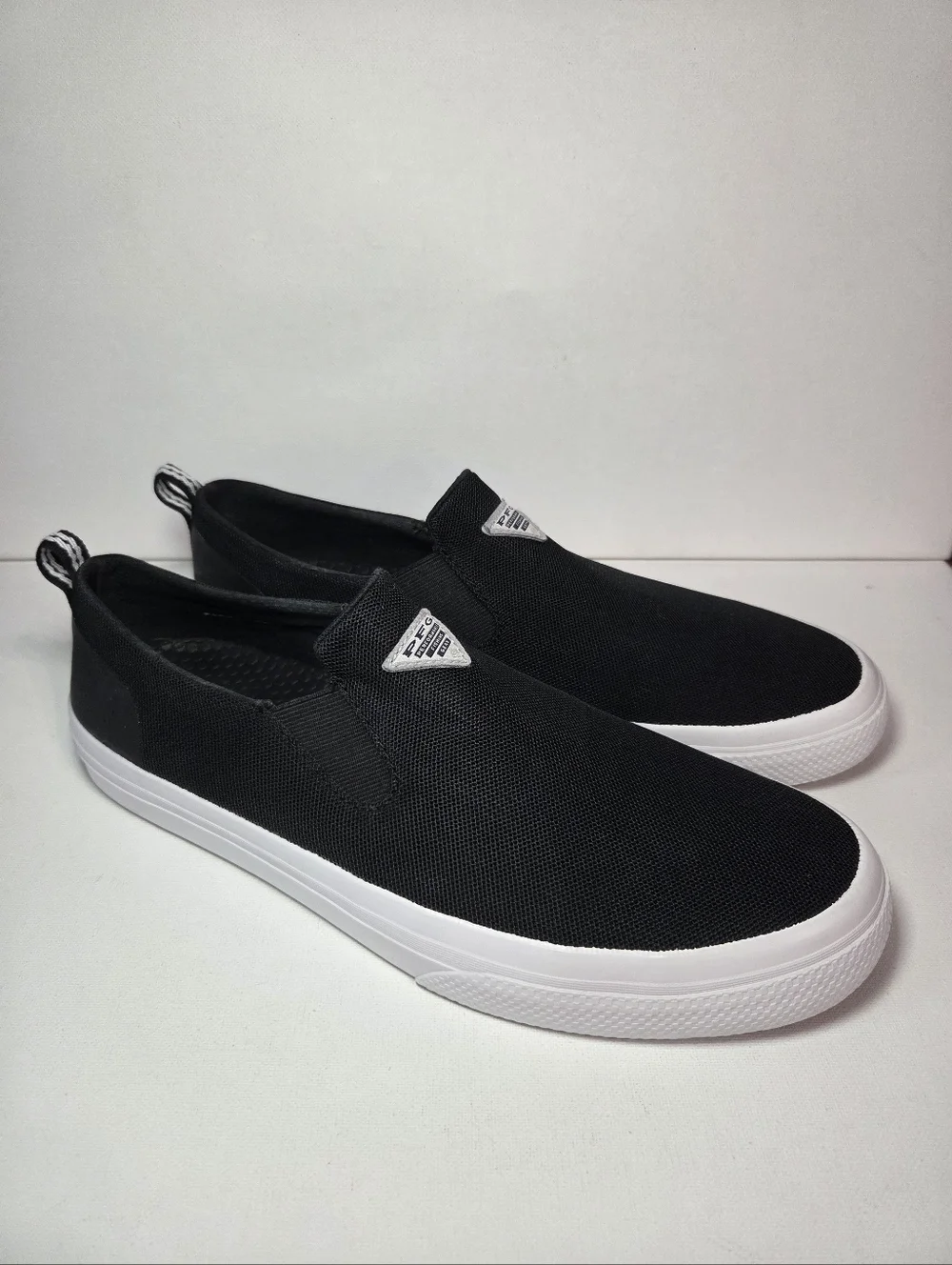 Columbia Distant Water PFG Men's Black Slip On Water Fishing Shoes Size 9.5